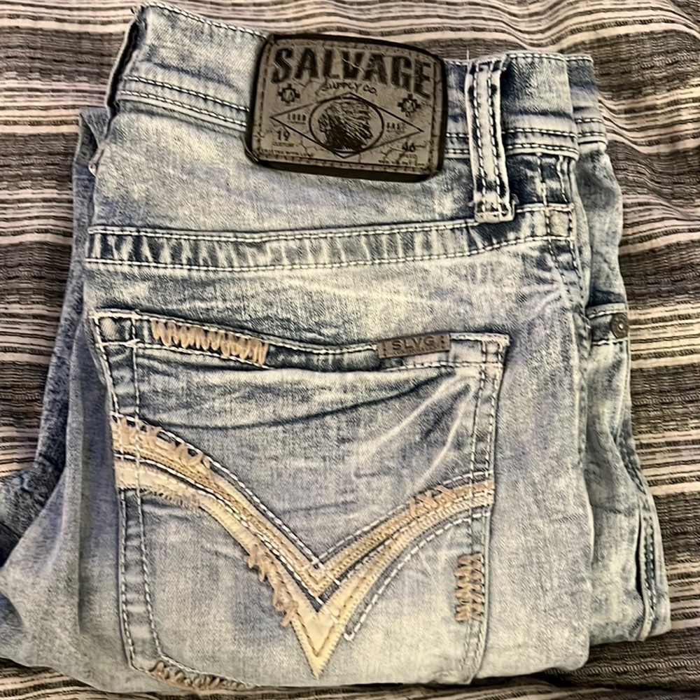 Mens Salvage Jeans - 32” Slim Fit